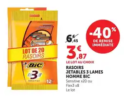U Express Bic rasoirs jetables 3 lames homme offre