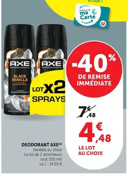 U Express Axe deodorant offre