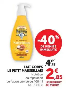 U Express Le petit marseillais lait corps nutrition offre