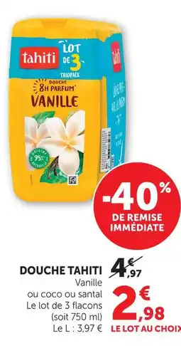 U Express Tahiti douche offre