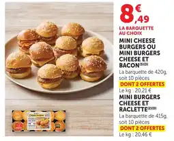 U Express Mini cheese burgers offre