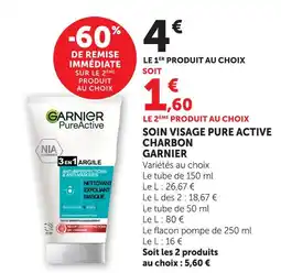 U Express Garnier soin visage pure active charbon offre