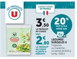 U Express U légumes surgelés mélange de 5 légumes assaisonné offre
