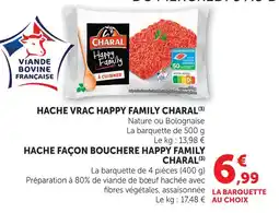 U Express Charal haché vrac happy family offre