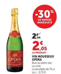 U Express Opera vin mousseux offre