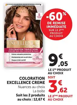 U Express L'oreal coloration excellence creme offre