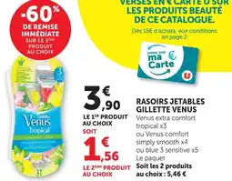 U Express Gillette venus rasoirs jetables offre