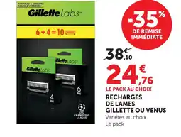 U Express Gillette ou venus recharges de lames offre