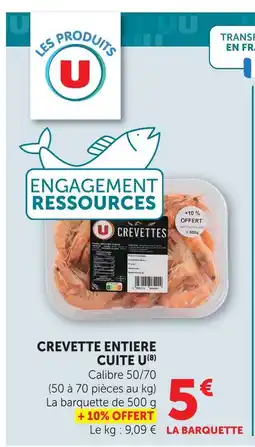 U Express U crevette entière cuite offre