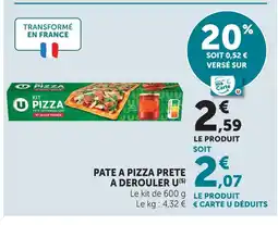 U Express U pizza pâte prete a derouler offre