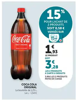 U Express Coca cola coca cola original offre