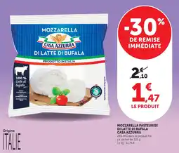 U Express Casa azzurra mozzarella pasteurise di latte di bufala offre