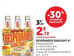 U Express Desperados sunlight 4° offre