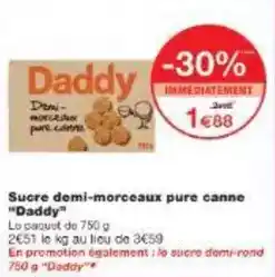 Monoprix Daddy - sucre demi-morceaux pure canne offre