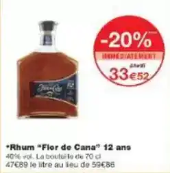 Monoprix Flor de cana - rhum offre