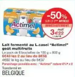 Monoprix Actimel - lait fermenté au l.casei offre