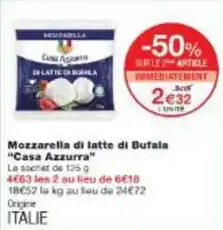 Monoprix Casa azzurra - mozzarella di latte di bufala offre