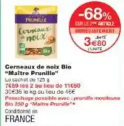 Monoprix Maitre prunille - cerneaux de noix bio offre