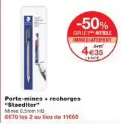 Monoprix Porte-mines + recharges offre