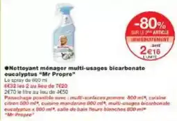 Monoprix Mr propre - nettoyant ménager multi-usages bicarbonate eucalyptus mf propre offre