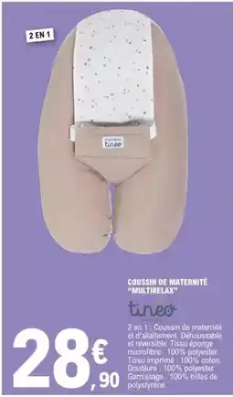E.Leclerc Tinéo - coussin de maternité multirelax offre