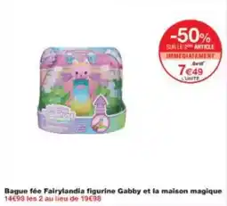 Monoprix Bague fée figurine gabby et la maison magique offre