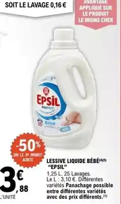 E.Leclerc Epsil - lessive liquide bébé offre
