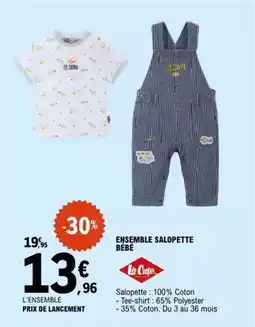E.Leclerc Cooper - ensemble salopette bebe offre