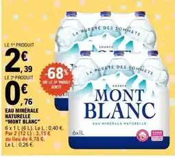 E.Leclerc Mont blanc - eau minérale naturelle offre