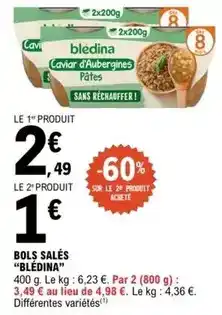 E.Leclerc Blédina - bols salés offre