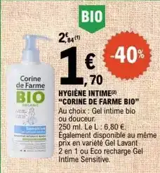 E.Leclerc Corine de farme - hygiène intime offre