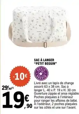 E.Leclerc Sac à langer petit begudin offre