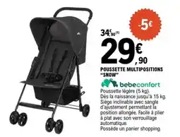E.Leclerc Bébé confort - poussette multipositions snow offre
