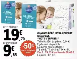 E.Leclerc Mots d'enfants - changes bébé ultra confort mégapack offre