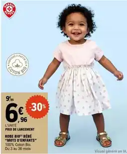 E.Leclerc Mots d'enfants - robe bio méfat offre