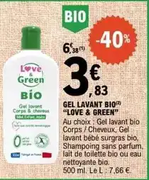 E.Leclerc Love & green - gel lavant bio offre