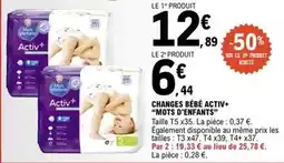 E.Leclerc Mots d'enfants - changes bébé activ+ offre