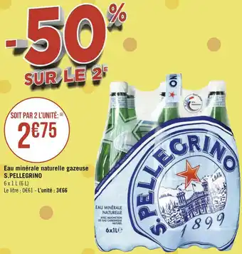 San pellegrino eau minérale naturelle gazeuse