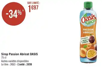 Géant Casino Oasis sirop passion abricot offre