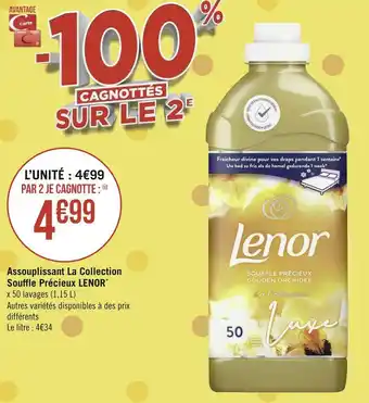 Géant Casino Lenor assouplissant la collection souffle précieux* offre