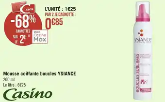 Ysiance mousse coiffante boucles