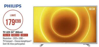 Géant Casino Philips tv led 24” (60cm) offre