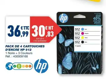 Bureau Vallée Hp pack de 4 cartouches d’encre 912 offre