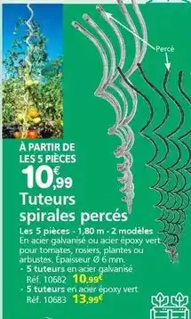 Provence Outillage Tuteurs spirales percés offre