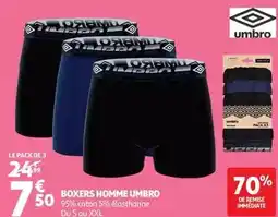 Auchan Supermarché Umbro - boxers homme offre