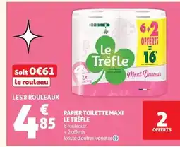 Auchan Supermarché Le trèfle - papier toilette maxi offre