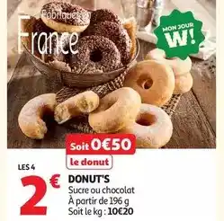 Auchan Supermarché Sucre ou chocolat à partir offre