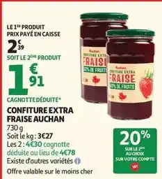 Auchan Supermarché Auchan - confiture extra fraise offre