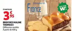Auchan Supermarché Brioches maline thomas offre