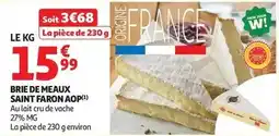 Auchan Supermarché Saint faron - brie de meaux aop offre